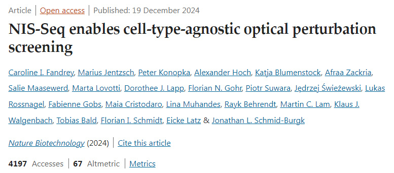 NIS-Seq實(shí)現(xiàn)了與細(xì)胞類型無關(guān)的光學(xué)擾動(dòng)篩選