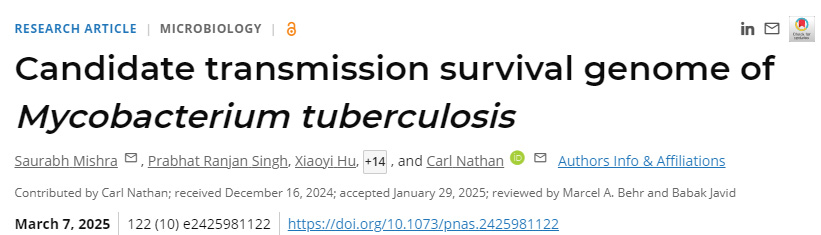 結核分枝桿菌候選傳播存活基因組