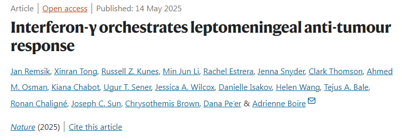  干擾素-γ協(xié)調(diào)軟腦膜抗腫瘤應(yīng)答