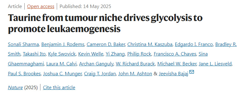  腫瘤微環(huán)境中的?；撬狎?qū)動糖酵解促進(jìn)白血病發(fā)生