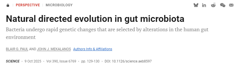 腸道微生物群中的自然定向進化