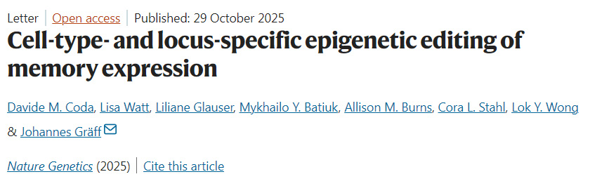 細(xì)胞類型與位點特異性的記憶表達(dá)表觀遺傳編輯 細(xì)胞類型與位點特異性的記憶表達(dá)表觀遺傳編輯