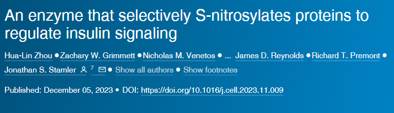 導一種選擇性S-亞硝化蛋白質以調節(jié)胰島素信號傳導的酶