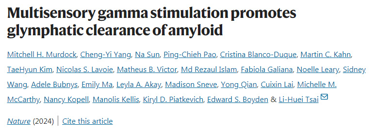 多傳感器伽瑪刺激促進(jìn)淋巴結(jié)清除淀粉樣蛋白